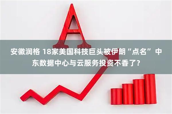 安徽润格 18家美国科技巨头被伊朗“点名” 中东数据中心与云服务投资不香了？